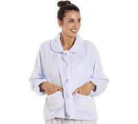 Camille Womens Supersoft Fleece Bed Jacket, Luxury Collared Warm Sleep Coat | Button Up & Long Sleeved, Stay Toasty Warm & Cosy All Night Long, Autumn or Winter Accessory, Wear Over Pyjama Top