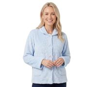 Camille Womens Supersoft Fleece Bed Jacket, Luxury Collared Warm Sleep Coat | Button Up & Long Sleeved, Stay Toasty Warm & Cosy All Night Long, Autumn or Winter Accessory, Wear Over Pyjama Top