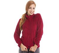 Camille Womens Supersoft Fleece Bed Jacket- Luxury Soft Textured Warm Sleep Top- Zip up & Long Sleeved