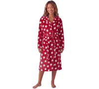 Camille Women's Supersoft Fleece Hooded Dressing Gown | Long-Sleeve, Calf-Length Bathrobe, Wrap Belt Tie Fastening & Front Pockets, Lightweight Fluffy, Cosy Luxury