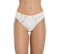 Camille Womens Three Pack Classic Lace Thong - Delicate Floral Lace Side Panels with Pretty Centre Bow - Comfortable and Breathable Lace Underwear