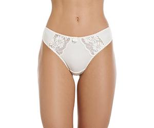 Camille Womens Three Pack Classic Lace Thong - Delicate Floral Lace Side Panels with Pretty Centre Bow - Comfortable and Breathable Lace Underwear