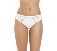 Camille Womens Three Pack Classic White Lace Thongs 12