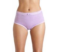Camille Women's Three Pack High Waisted Comfort Briefs With Frilled Waist Line & Centre Bow in Purple | Size: 24/26