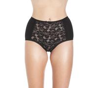 Camille Womens 3 Pack Lace Front Full Briefs 10 Black