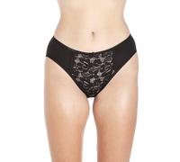 Camille Womens 3 Pack Lace Front High Leg Briefs 18 BLACK