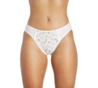Camille Womens 3 Pack Lace Front High Leg Briefs | Lightweight & Comfortable Cotton/Lycra Blend Underwear | Soft, Stretchy Womens Knickers with Lace Front Panel | Fast Dry | Everyday Wear | 14 White