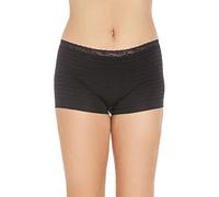 Camille Womens Three Pack Luxury Soft Seamless Ivory Black Boxer Shorts L-XL Black 3 Pack