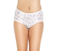 Camille Womens Three Pack Multicoloured Floral Cotton Maxi Briefs 16 Floral