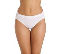 Camille Womens Ladies Three Pack Cotton Rich High Leg Briefs in White 10