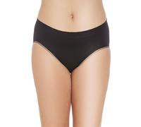 Camille Three Pack Smooth Seamless High Leg Briefs In Black Black L/XL