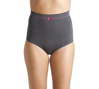 Camille Womens Two Pack Grey Seam Free High Waist Shapewear Control Briefs 10-12