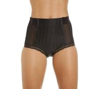 Camille Women's Two Pack High Waisted Mesh Support Panel Control Briefs in Black | Size: 12 Camille Black 12