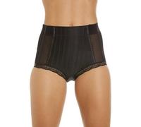 Camille Women's Two Pack High Waisted Mesh Support Panel Control Briefs in Black | Size: 16 Camille Black 16
