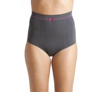 Camille Womens Two Pack Grey Seam Free High Waist Shapewear Control Briefs 10-12