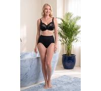 Camille Women's Two Pack Smooth Double Layered Full Control Briefs in Black | Size: Large