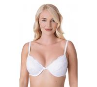 Camille Womens White Floral Lace Padded Underwired Bra 34E