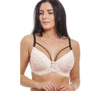 Camille Women's Underwired Moulded Cup Bra With Black Straps in Pink | Size: 34D Camille Pink 34D