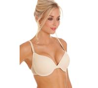 Camille Womens Beige Underwired Moulded Cup Multiway Bra 34C