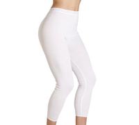 Camille Womens Viloft Blend Lightweight Thermal Leggings White 14-16