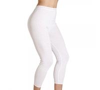Camille Womens Viloft Blend Lightweight Thermal Leggings White - WHITE - 10-12