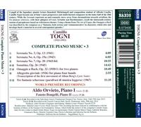 CAMILLO TOGNI: COMPLETE PIANO MUSIC, VOL. 3 NEW CD