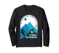 Camino de Invierno Bicycle Man Santiago de Compostela 2026 Long Sleeve T-Shirt