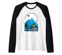 Camino de Invierno Bicycle Man Santiago de Compostela 2026 Raglan Baseball Tee