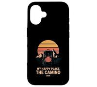 Camino de Santiago 2026 Retro Sunset Hiking Buen Camino Case for iPhone 16