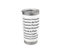 Camino de Santiago Compostela Bullet Points Pilgrim Routes Stainless Steel Insulated Tumbler