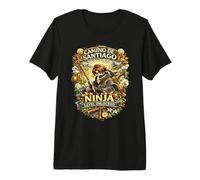 Camino de Santiago Ninja Level Unlocked Anime Pilgrim Hiking Premium T-Shirt