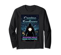 Camino de Santiago Ninja Level Unlocked Bright Ninja Hiking Long Sleeve T-Shirt