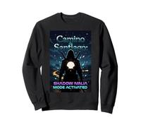Camino de Santiago Ninja Level Unlocked Bright Ninja Hiking Sweatshirt