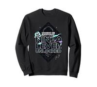 Camino de Santiago Ninja Level Unlocked Bright Ninja Hiking Sweatshirt