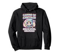 Camino de Santiago Ninja Level Unlocked Kawaii Anime Pilgrim Pullover Hoodie