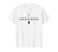 Camino de Santiago Ninja Level Unlocked Minimal Pilgrim Hike T-Shirt