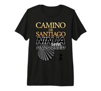 Camino de Santiago Ninja Level Unlocked Pilgrim Hiking Gamer Premium T-Shirt