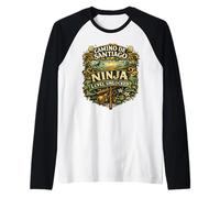 Camino de Santiago Ninja Level Unlocked Pilgrim Hiking Trail Raglan Baseball Tee
