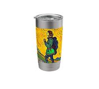 Camino de Santiago Pilgrim Hiking Art Colorful Backpack Walk Stainless Steel Insulated Tumbler