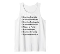 Camino de Santiago Route Frances Portugues Norte Primitivo Tank Top