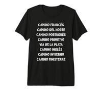 Camino de Santiago Routes Distressed Pilgrim Spain Frances Premium T-Shirt