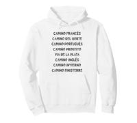 Camino de Santiago Routes Distressed Pilgrim Spain Frances Pullover Hoodie