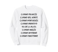 Camino de Santiago Routes Distressed Pilgrim Spain Frances Sweatshirt