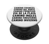 Camino de Santiago Routes Frances Norte Primitivo Finisterre PopSockets Adhesive PopGrip