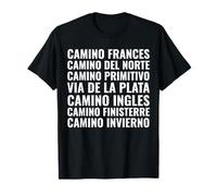 Camino de Santiago Routes Frances Norte Primitivo Finisterre T-Shirt