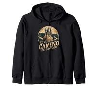 Camino de Santiago Shell Tee Vintage Pilgrim Hiking Souvenir Zip Hoodie