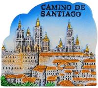 Camino de Santiago Spain Fridge Magnet Tourist Souvenir Refrigerator Decoration Magnet Hand Painted Craft