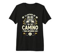 Camino de Santiago T-Shirt Pilgrim Hiking Boots Shell Gift Premium T-Shirt