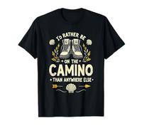 Camino de Santiago T-Shirt Pilgrim Hiking Boots Shell Gift T-Shirt