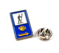Camino de Santiago Way of St. James Pin Badge Triple Señal by Camino Cats